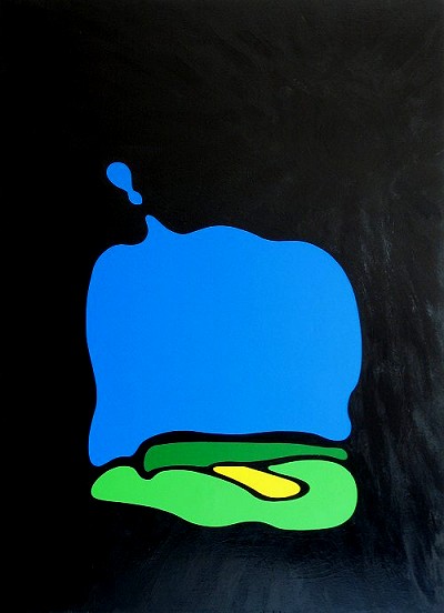 Blubb-Himmel Wald Wiesen Feld-Bild